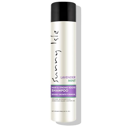 Sunny Isle Lavender Mint Hair & Strong Roots Shampoo - Strengthening, Biotin, Jamaican Black Castor Oil, Paraben & Sulfate Free - 10.1 fl oz
