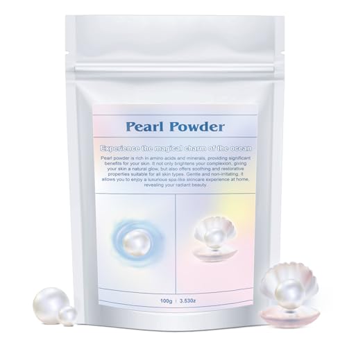 Organic Pearl Powder for DIY Skincare White 100g - Brightening & Anti-Aging