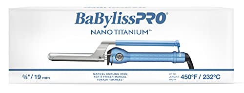 BaBylissPRO Nano Titanium 3/4 Inch Marcel Curling Iron for Loose Curls & Beach Waves