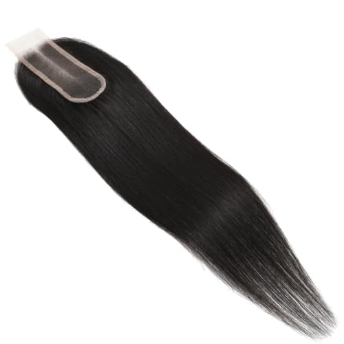 AUTTO 20in 2x6 HD Lace Closure Transparent Skinlike Straight Human Hair Pre-Plucked Natural Hairline