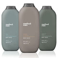 Method Men Body Wash Set - Sea & Surf, Cedar & Cypress, Juniper & Sage, 18 Fl Oz (Pack of 3) - Moisturizing Shower Gel for Daily Skin Care
