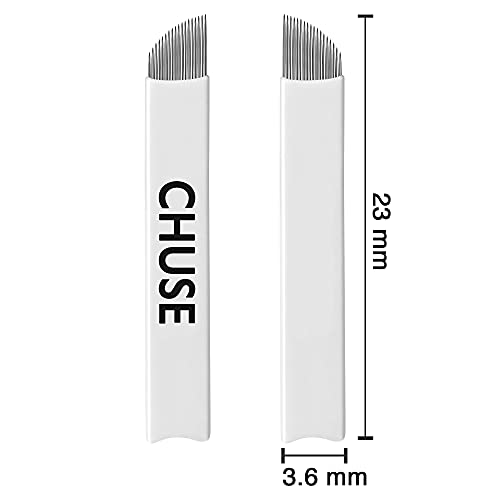 Microblading Needle 0.18mm 18 Sloped Curved Nano Microblade for Eyebrow Tattoo - Beginner & Professional Use