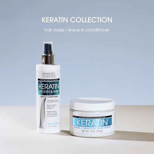 Keratin Hair Mask Treatment 12 Fl Oz Pack of 2 for Color-Treated, Dry & Frizzy Hair - Fortifying & Smoothing