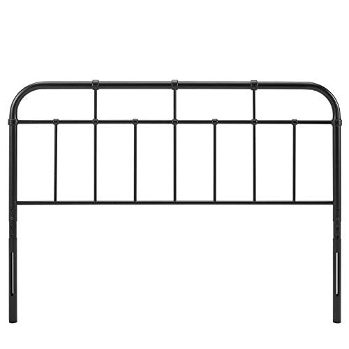 Modway Alessia Black Queen Headboard - Modern Farmhouse Metal Bed Frame