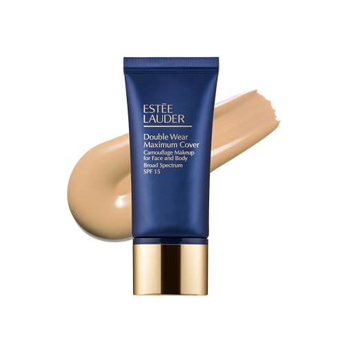 Est?e Lauder Double Wear 24-Hour Maximum Cover Camouflage Foundation for Face and Body SPF 15 | Full Coverage | Tattoo Cover Up Makeup Waterproof, 1.0 Fl Oz