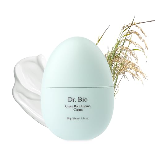 Green Rice Biome Cream (1.69 fl.oz) with Probiotic, Vegan Moisturiser, Reduce Dark Spot, Treat Hyperpigmentation & Blemish, Radiant Skin, Skin Barrier Care, Fragrance-Free, Korean Skincare