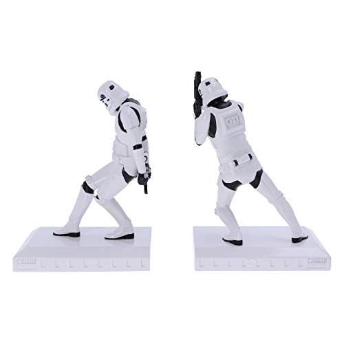 Stormtrooper Bookend Figurines Set - Single Resin Sci-Fi Bookends, 18.5cm, White, Official Merchandise