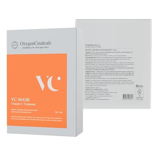 OxygenCeuticals VC Mask ? Premium Vitamin C Peel-Off Algae Mask for Purifying Treatment (30g x 5 packs)