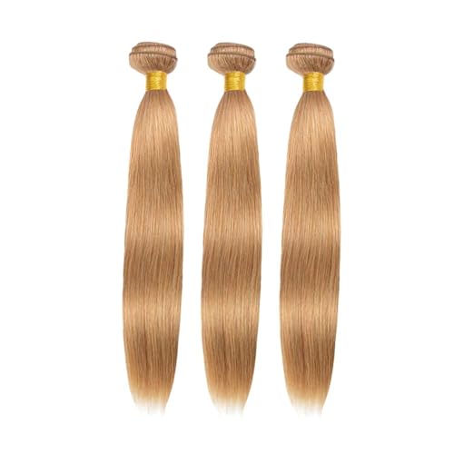 Human Hair Bundles 24 26 28 Inch Brown 27 Straight 12A Raw