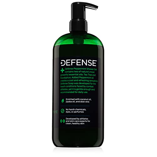 Defense Soap Peppermint Tea Tree Body Wash - Natural Moisturizing Shower Soap 32 oz - Variation: Peppermint / 32 Ounce Pack of 1