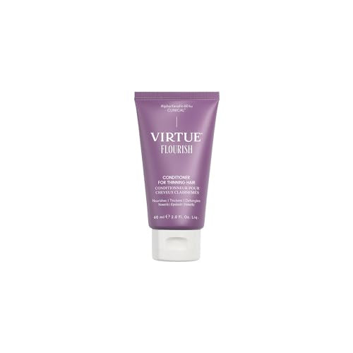 Virtue Flourish Conditioner for Fine Hair - Sulfate-Free, Detangling, GrowThick, Color Safe, 2 Fl Oz