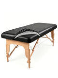 Waterproof Massage Table Cover - Black PU Leather, Elastic Fit, Professional Spa & Therapy Bed Protector