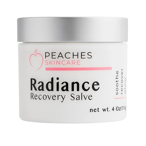 Peaches Skincare Radiance Recovery Salve - Hydrating Face Moisturizer for Delicate Skin - Petroleum Free - Calming Barrier Cream with Cacay Oil and Castor Oil - Overnight Recovery Moisturizer