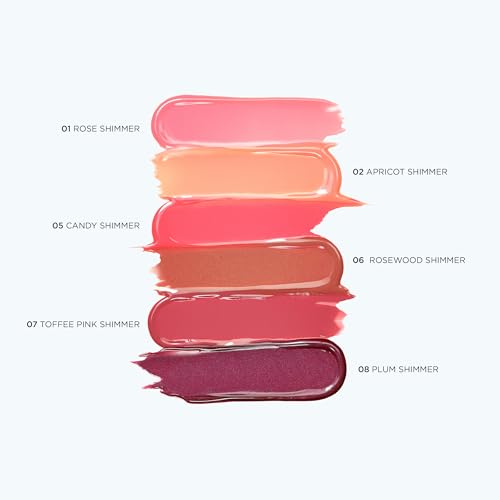 Clarins Lip Perfector Lip Gloss Rose Shimmer - Sheer, Shimmer Finish, Hydrating & Plumping, Vanilla Scent, 0.35 Ounces