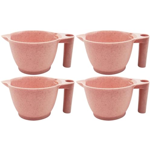 Pink Hair Dye Mixing Bowl Set 17x9cm - Reusable Salon & Home Coloring Tools, 2 Pack