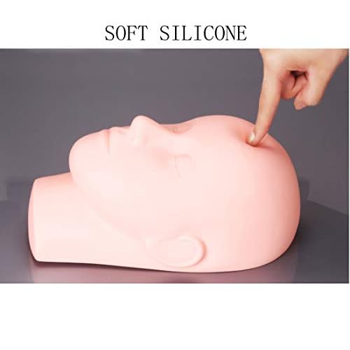 Pro Training Mannequin Flat Head Practice Make Up Eye Lashes Eyelash Extensions,Practice Training Head Manikin Cosmetology Mannequin Doll Face Head-2 Pack