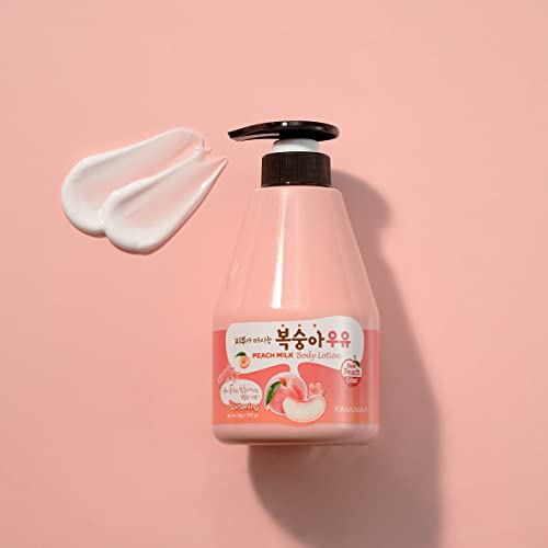 Peach Milk Body Wash & Lotion Set - Hydrating Korean Skincare Duo, Paraben-Free, 19.75 Oz Each - Variation: Peach
