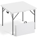 34-Inch Square Folding Card Game Table with Removable Steel Legs, Waterproof HDPE Top, Portable for Parties & Camping