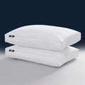 White Serta Hotel Collection Queen Pillows Set of 2 - Soft Support, Breathable Cotton
