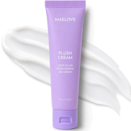 Maelove Plush Cream Light Moisturizer with Squalane & Hyaluronic Acid - Hydrating for Sensitive Skin, Made in USA