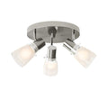 Laite Lumens 10-Inch 3-Light Track Lighting Kit with Adjustable Heads, Brushed Nickel Finish