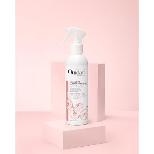 Ouidad Advanced Climate Control Leave In Conditioner for Curly Hair, 8.5 fl oz, Multi-Use Curl Leave In Conditioner & Heat Protectant Spray, Sulfates, Parabens & Cruelty-Free Curly Hair Products