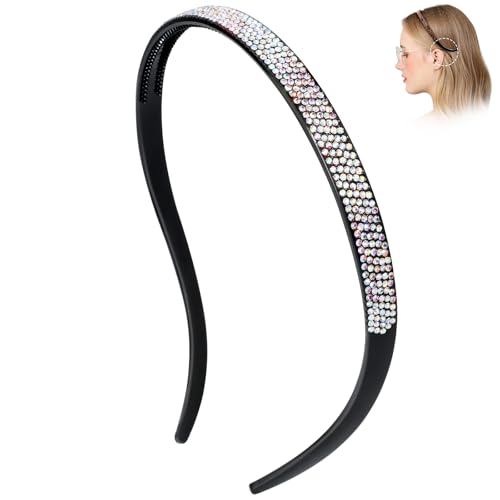 Fashion Glitter Sparkly Diamond Headbands for Eyewear AB Silver - Non-Slip Comfortable Women & Girls Hair Accessories