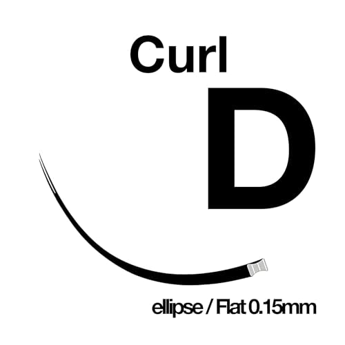 Ellipse Lashes 0.15mm Flat Thickness D Curl Length 10mm Eyelashes Extensions Single Size For Lash Extension(Ellipse,Flat0.15,D,10mm)