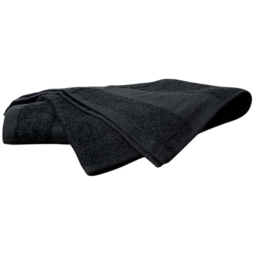 Black Salon Towels 12 Pack - Bleach & Color Safe 27 x 16 Inches