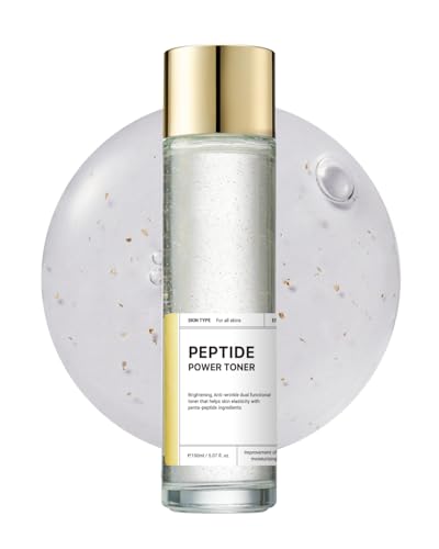 BOM Peptide Power Toner with 99% Gold & Collagen Boost, Hydrating Serum-Like Facial Toner, 5.07 Fl Oz