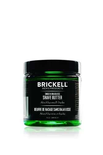 Brickell Men's Scented Shave Butter - 5oz, Hydrating, Reduces Nicks & Irritation (Pack of 1)