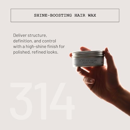 Medium Hold Hair Wax for Men - Shiny Styling Pomade 2.5 Oz