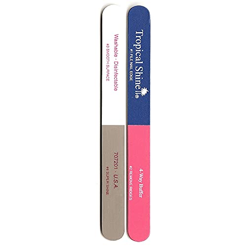 Tropical Shine 4-Way Buffer Medium-Fine and Smooth-Shine - 1 Pc File
