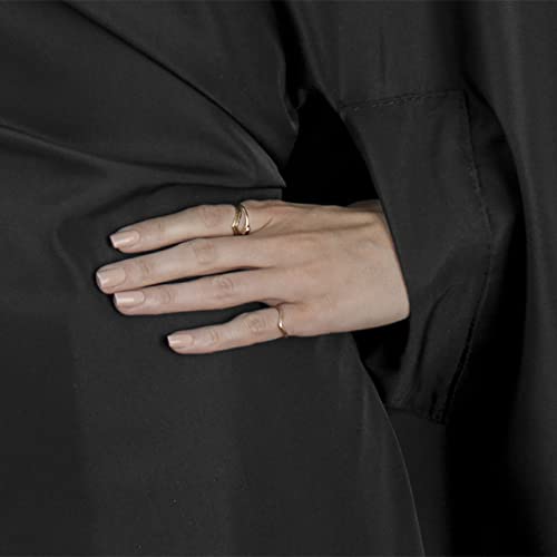All Purpose Cricket Hand Talker Salon Capes with Hand Openings – Black