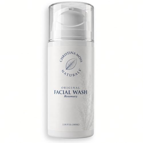 Rosemary Facial Cleanser for All Skin Types - Gentle Hydrating Face Wash 3.38 oz