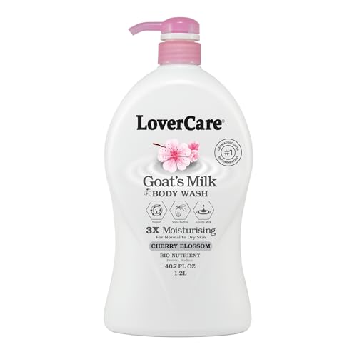 LoverCare Goat's Milk Cherry Blossom Body Wash - 40.7 Fl Oz, Single Pack