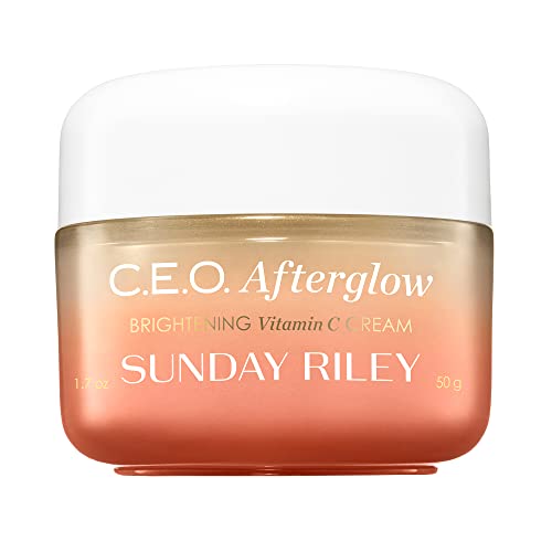 Sunday Riley C.E.O. Afterglow Brightening Vitamin C Cream Face Moisturizer 1.7 Fl Oz
