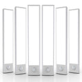 12 Inch Rechargeable Motion Sensor Under Cabinet Light - White, 6 Pack