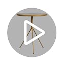 Walnut Mango Wood End Table - Spatial Order Round Accent Side Table