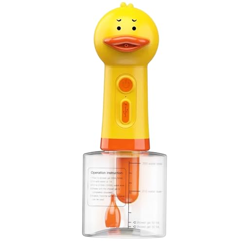 Electric Shampoo Dispensing Foaming Duck by Girl With The Dogs ? Fun Foaming Soap Dispenser for Dog Grooming, Cat Supplies, Kids Bathroom Set & Bathroom Accessories ? Shampoo Pump Dispenser