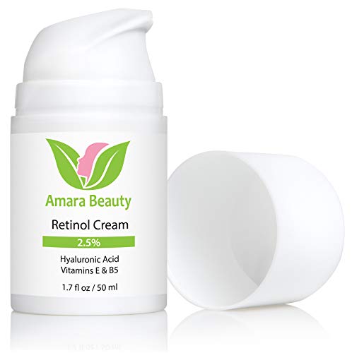 Retinol Cream for Face 2.5% with Hyaluronic Acid & Vitamins E & B5 - Pack of 2, 1.7 Fl Oz