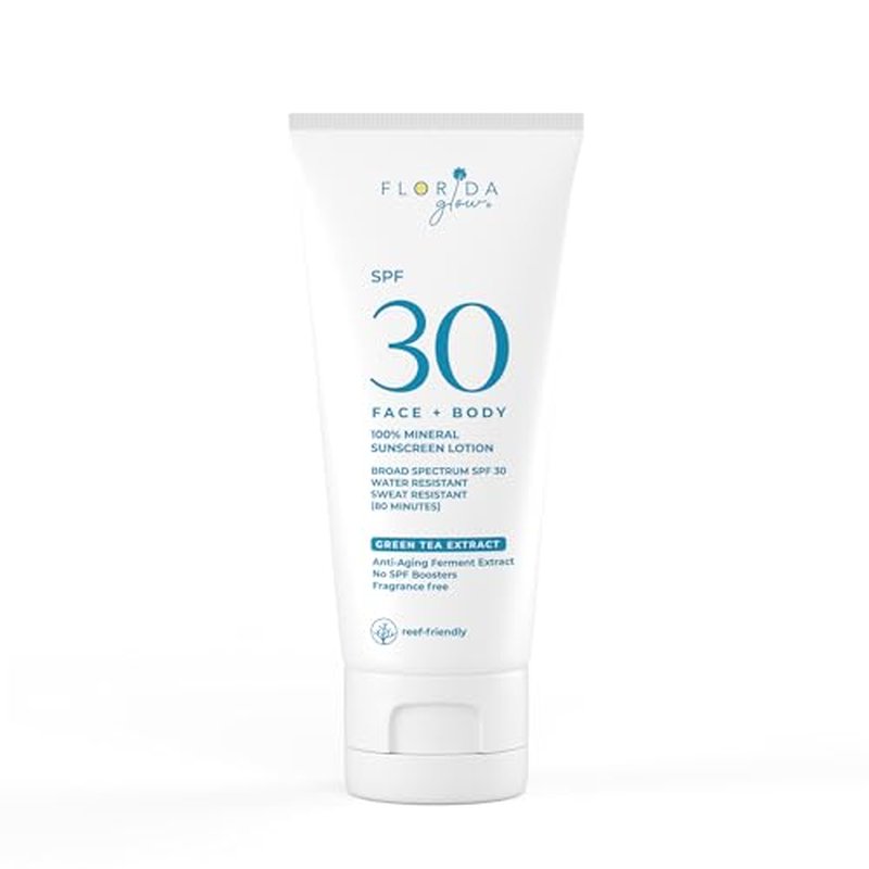 Mineral Sunscreen SPF 30 for Face & Body ? Lightweight Zinc Oxide Sunscreen, Broad-Spectrum UVA/UVB Protection, Water-Resistant (80 Min), Fragrance-Free, Travel Size, 3 oz