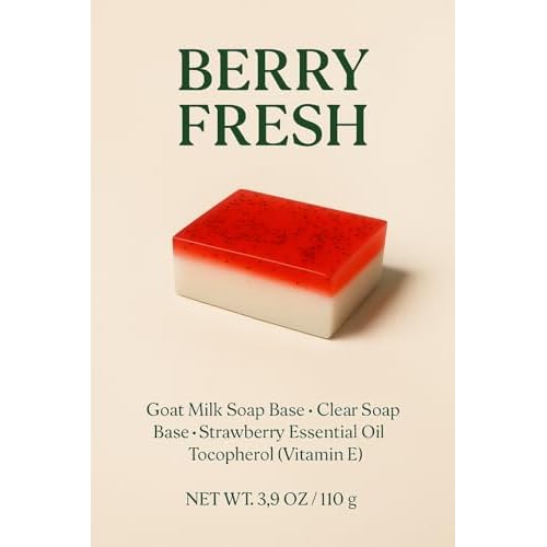 Handmade Soap Gift Set - 4 Natural Soap Bars (Berry, Detox, Honey, Lavender)- Relaxing Spa Gift for Women & Men (Fruity & Floral)