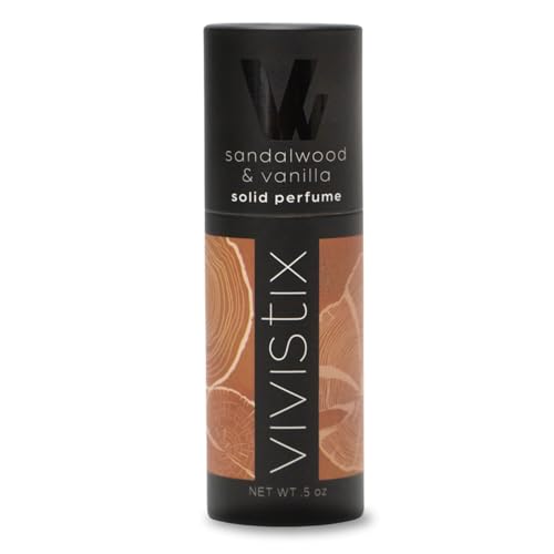 Vivistix Solid Perfume Stick - Sandalwood & Vanilla Travel Fragrance, Paraben-Free