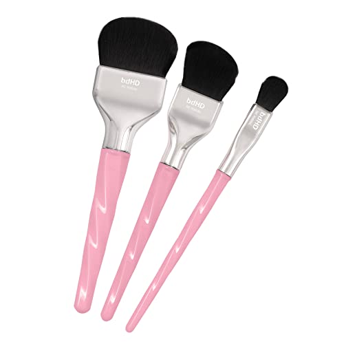 Professional Makeup Brush Set with Double Dome Blenders - 3 Pieces