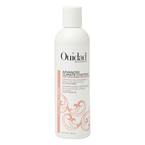 Ouidad Advanced Climate Control Defrizzing Shampoo 8.5 Fl Oz for Curly Hair – Sulfate-Free Moisture Lock