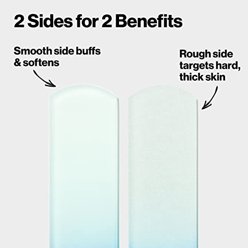 Revlon Glass Foot File and Buffer, Pedicure Tool, Callus and Dead Skin Remover, 1 count