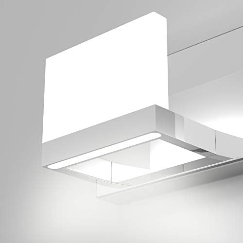 LED Bathroom Vanity Light Fixture - Chrome 4 Lights Up & Down Wall Lamp with Acrylic Shades