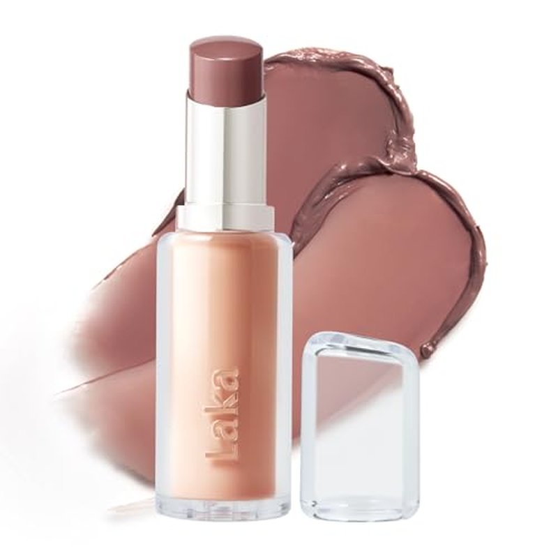 Laka 24HR Bonding Glow Lipstick, 3.7g/0.13oz., Long Lasting High-Shine Lipstick with Rich Color & Glassy Finish (#217 Babe)