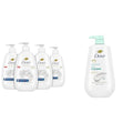 Dove Advanced Care Hand Wash Deep Moisture 4 Count for Soft, Smooth Skin & Body Wash with Pump Sensitive Skin Hypoallergenic, Paraben-Free, Sulfate-Free, Cruelty-Free